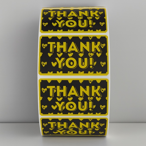 Thank You Stickers with Hearts – Cute Packaging Labels for Small Business Orders - Picture 7 of 11